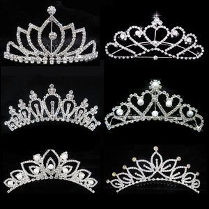 Heart Bridal Rhinestone Tiaras Hair Comb for Bridesmaids