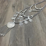 Bohemian Colorful Beads Tassel Pendant Necklace for Dress