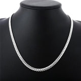 6MM Full Sideways Silver Necklace 925 Sterling Silver Jewelry Women Men