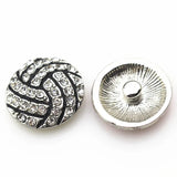 10pcs Crystal Volleyball Snap Button for 18mm Ginger Snap Bracelet Pendant DIY