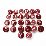 26pcs Red Alphabet A-Z Snap Buttons for 18mm Snap Jewelry