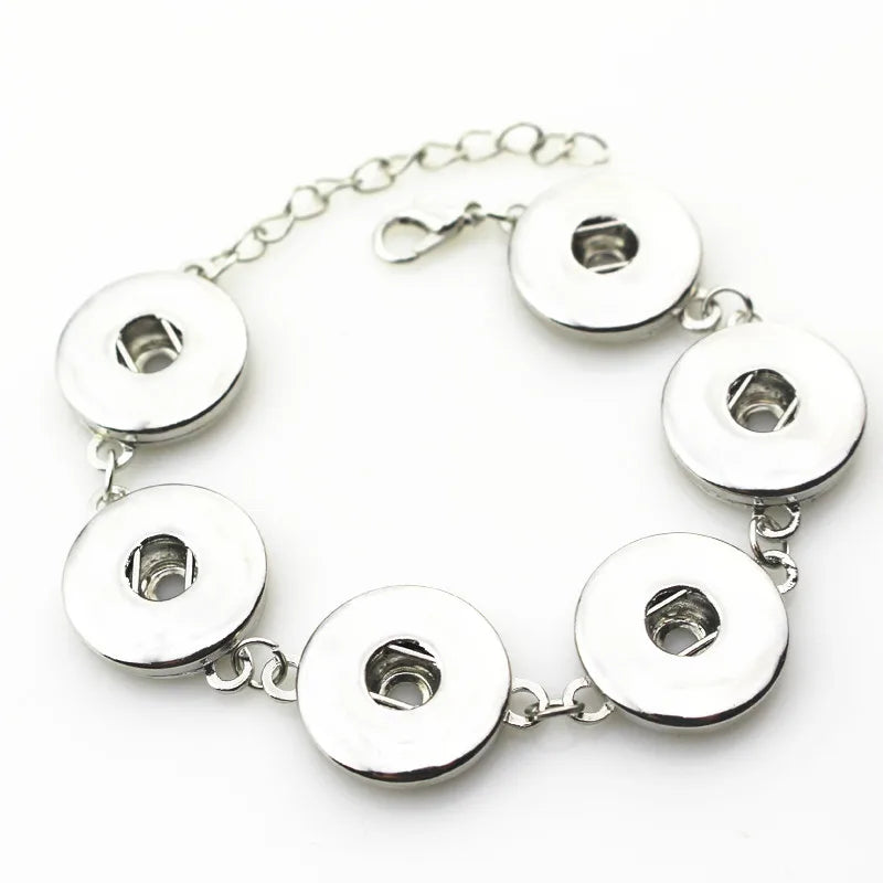 6pcs Ginger Snap Bracelet Bangles for 18MM Snap Buttons Women Snap Jewelry