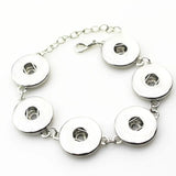 6pcs Ginger Snap Bracelet Bangles for 18MM Snap Buttons Women Snap Jewelry