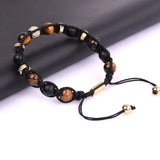 Arrive Tiger Eye Beaded Bracelet with CZ Ball