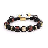 Arrive Tiger Eye Beaded Bracelet with CZ Ball