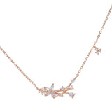 Dainty Lucky Girl Chain Star Charm 925 Sterling Silver Choker Necklace