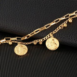 Stainless Steel Beads Bracelet with Jesus Pendant