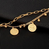 Stainless Steel Beads Bracelet with Jesus Pendant