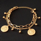 Stainless Steel Beads Bracelet with Jesus Pendant