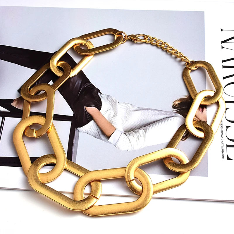 Metal Geometric Necklace Women's High Jewelry