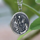 St Christopher Pendant Necklace Stainless Steel Chain