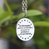 St Christopher Pendant Necklace Stainless Steel Chain