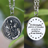 St Christopher Pendant Necklace Stainless Steel Chain
