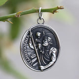 St Christopher Pendant Necklace Stainless Steel Chain
