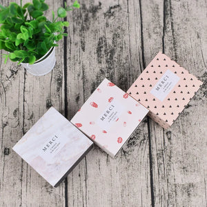 Marbling Pull-out Chocolate Cake Candy Drawer Gift Paper Box 9x8.7x4cm