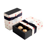 Marbling Pull-out Chocolate Cake Candy Drawer Gift Paper Box 9x8.7x4cm
