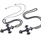 Arrive Men Women Stone Cross Necklace Pendants Beads Chain Male Jewelry