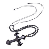 Arrive Men Women Stone Cross Necklace Pendants Beads Chain Male Jewelry