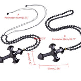 Arrive Men Women Stone Cross Necklace Pendants Beads Chain Male Jewelry