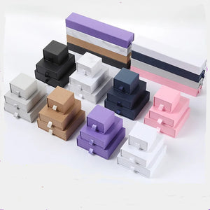 Colorful Cardboard Jewelry Packaging For Necklace Ring Earrings
