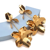 Retro Metal Flower Earrings Geometric Dangle Earring For Women Party