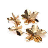 Retro Metal Flower Earrings Geometric Dangle Earring For Women Party