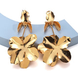 Retro Metal Flower Earrings Geometric Dangle Earring For Women Party