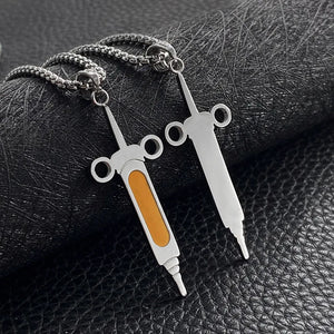 Medical Stethoscope Syringe Necklace