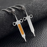 Medical Stethoscope Syringe Necklace