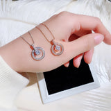 Circle CZ Necklace Silver Shine Zircon Delicate Clavicle Choker