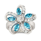 Arrive Wedding Rings Collection Flower Ring for Women Gift Light CZ silver Jewel