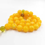Yellow Resin Tasbih 33-99 Beads Misbaha Islamic Bracelets Eid ADHA Rosary