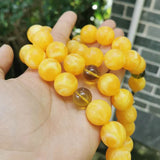 Yellow Resin Tasbih 33-99 Beads Misbaha Islamic Bracelets Eid ADHA Rosary