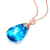 Charm Silver-Plated Crystal Zirconia Wedding Necklace Pendant