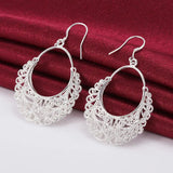 925 Sterling Silver Noble Earrings Charms for Woman