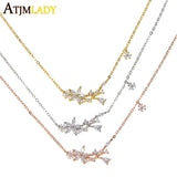 925 Silver Flower Pendant Choker Necklace for Girls