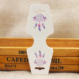 100 Colorful Paper Jewelry Display Cards 4.5x12.0cm