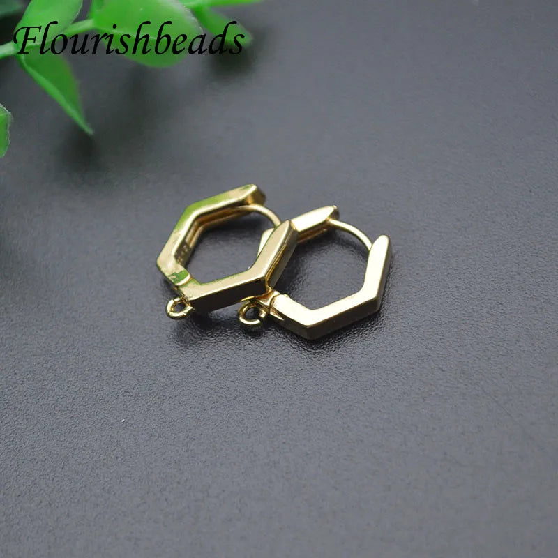 15x15mm Nickel Geometric Earring Hooks 30pc Lot