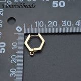 15x15mm Nickel Geometric Earring Hooks 30pc Lot