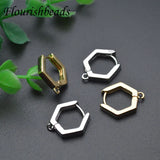 15x15mm Nickel Geometric Earring Hooks 30pc Lot