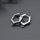 15x15mm Nickel Geometric Earring Hooks 30pc Lot