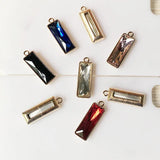 Colorful Rhinestone Alloy Geometric Rectangle Charms