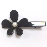 Brown Flower Pearl Duck Beak Clip Retro Hair Accessories