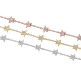 Delicate Star Chain Charm Bracelet CZ Stone Women Jewelry