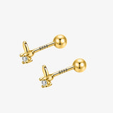 S999 Rabbit Ear CZ Stud Earring for Girls