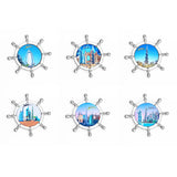 Dubai Style Rudder Fridge Magnets Zinc Alloy Accessories