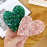 Acetic Acid Hair Clip Claw Heart Set Pearls Shark Clip Women Girls