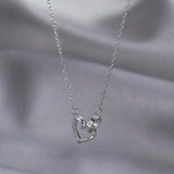 S925 Sparkling Heart Necklace for Women Choker