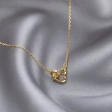 S925 Sparkling Heart Necklace for Women Choker