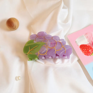 Geometric Fruit Acetate Hair Claw Clip for Woman Girls